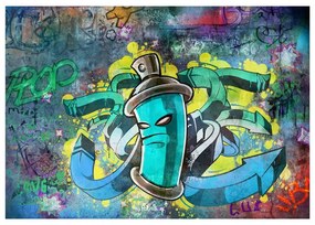 Fotomurale  Graffiti maker  Colore Blu, Dimensioni e Misure 200x140