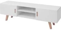 Supporto TV in MDF 150x35x48,5 cm Lucido Bianco 242779