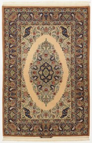 Isfahan Tappeto 210 x 140 (Iran) Annodato A Mano