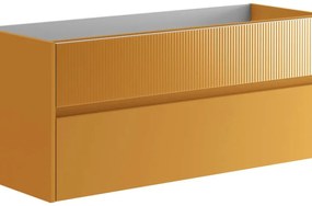 Mobile da bagno sotto lavabo Niwa beige laccato opaco L 119.5 x H 50 x P 45.5 cm 2 cassetti, lavabo non incluso