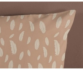 Set copripiumino e federa da bambini marrone/beige in cotone per letto singolo 140x200 cm Hay – Good Morning