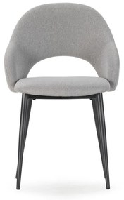 Sedie da pranzo in set grigio chiaro in imbottito 2 pz Lia – Marckeric