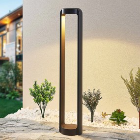 Lucande Lampione a LED Habsa, 80 cm, antracite, alluminio