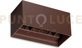 Atom applique da esterno 25w  2250 lm 4000 k coffee ip54 doppia emi...