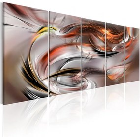 Quadro Orange Chaos  Colore Nero, Dimensioni e Misure 200x80