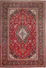 Kashan Tappeto 300x200 Rosso (Iran) Annodato A Mano