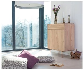 Cassettiera in rovere massiccio Fawn - Gazzda