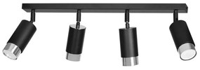 Lampada da Soffitto in Acciaio HIRO 4 Nero Cromo/Oro 4xGU10 Colore del corpo Nero e Cromo