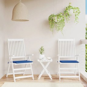 Cuscini Per Sedia 2 Pz Blu Reale 40x40x3 Cm İn Tessuto Oxford /