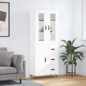 Credenza Bianca 69,5x34x180 Cm İn Legno Multistrato /
