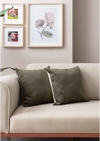 Federe decorative in set in velluto a coste 2 pz 43x43 cm – Mioli Decor