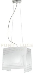 Lampadario a sospensione concept bianca 2 luci attacco e27 45x130cm...