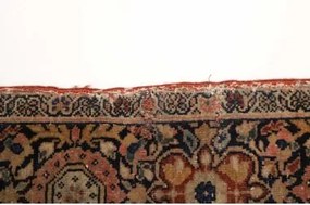 Antik Medaglione Floreale Rosa Antico Blu Scuro 128x200 Cm