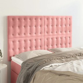 Testiere 4 Pz Rosa 72x5x78/88 Cm İn Velluto /