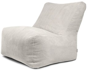 Puof a sacco color crema con rivestimento in velluto a coste Seat 100 Lounge – SLOWDOWN