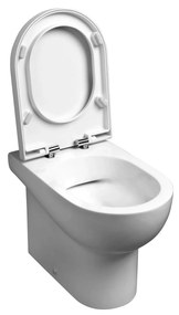 Wc a Terra Senza Brida Traslato Azzurra Ceramica "Nuvola" Bianco Lucido
