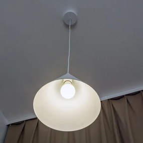 Lampadario su cavo ETNA II 1xE27/15W/230V pr. 25 cm bianco