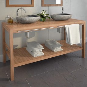 Mobile Per Lavabo İn Massello Di Teak  132x45x75 Cm /