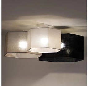 Duolla - Lampadario a plafone ROLLER TRIO HEX 3xE27/15W/230V nero/grigio/bianco