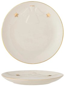 Piatto da dessert in gres bianco con motivo natalizio ø 16 cm Starry - Bloomingville