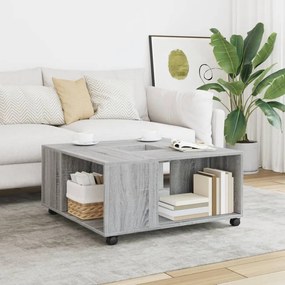 Tavolino Da Salotto Grigio Sonoma 80x80x40 Cm Legno Multistrato /