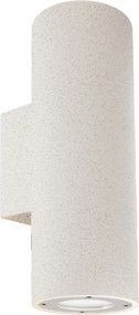 Applique Cilindrica in Cemento Chiaro GU10 IP65 Bidirezione - NOVILUMIO