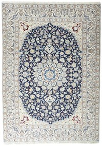 Nain Tappeto 320 x 230 Blu (Iran) Annodato A Mano