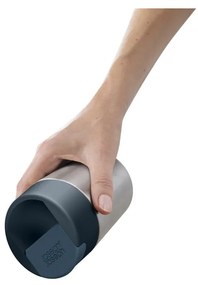 Tazza da viaggio in argento lucido blu scuro 340 ml Sipp - Joseph Joseph