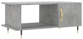 Tavolino da Salotto Grigio Cemento 90x50x40cm Legno Multistrato