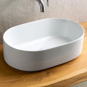Lavandino bagno da appoggio ovale 46cm | KLY-4600 - KAMALU