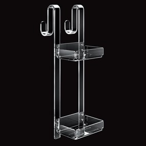 Mensola Doccia a 2 Ripiani TlBath "For Box" Trasparente