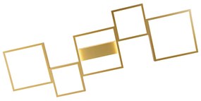 Plafoniera oro con LED dimmerabile a 3 livelli 5 luci - Lejo