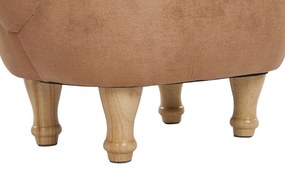Pouf animaletto in similpelle beige HORSE Beliani