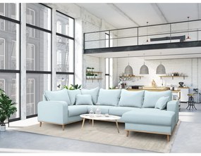 Divano angolare azzurro (angolo destro) Beata - Ropez
