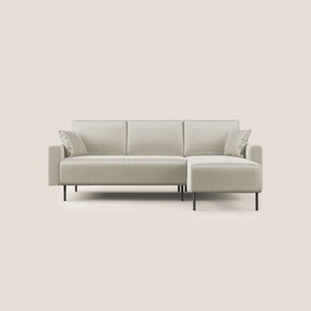 Arthur divano moderno angolare in velluto morbido impermeabile T01