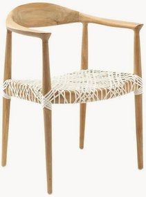 Sedia con braccioli in legno di teak Bohemian