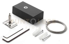 Kit pendant steel kit single steel cable 2 mt + bk ceiling cup