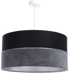 Lampadario a sospensione con filo TWIST 1xE27/60W/230V nero/grigio/argento