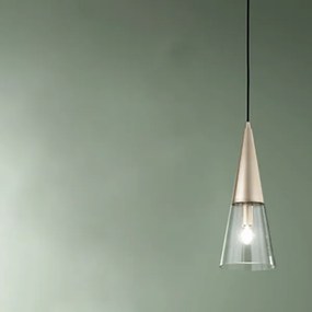 Lampada a sospensione TRENTO 15 cm con diffusore in vetro soffiato Oro