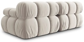 Divano componibile beige con rivestimento in velluto 188 cm Bellis – Micadoni