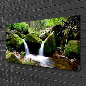 Quadro su tela Cascata di roccia naturale 100x50 cm