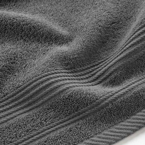 Asciugamano tipo terry grigio scuro in cotone 30x50 cm Tendresse – douceur d'intérieur