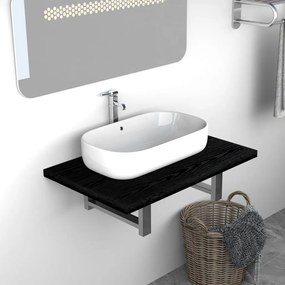 Mobile da bagno nero 60x40x16,3 cm