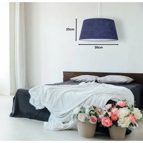 Duolla - Lampadario a sospensione con filo BOUCLE 1xE27/15W/230V diametro 50 cm blu