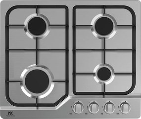 Piano cottura 4 fuochi L 59 cm MKHG6401FEXS MASTER KITCHEN acciaio inox griglie in ferro smaltato