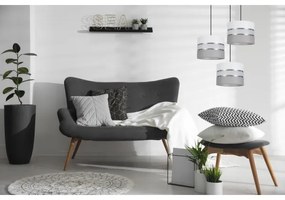 Lampadario su corda CORAL 3xE27/60W/230V bianco/grigio