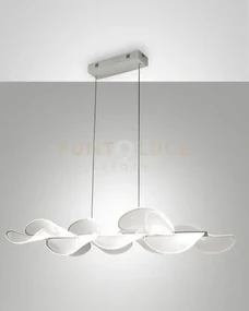 Sylvie lampadario a sospensione bianca l.78x37cm. a led 3000k - 40w...
