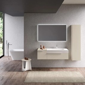 Mobile bagno sospeso con lavabo L 120 x H 36 x P 51 cm pesca per vasca a destra Ginevra