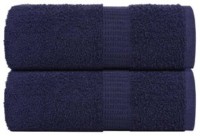 Asciugamani Ospiti 2 Pz Blu Marino 30x50cm 360 G/m² 100% Cotone /