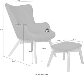 Poltrona con poggiapiedi verde Niko – Ropez